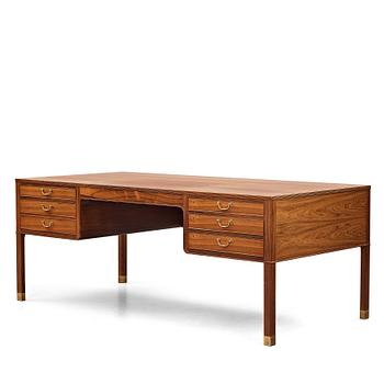 368. Ole Wanscher, a palisander desk by cabinetmaker A.J. Iversen, Denmark 1940's-50's.