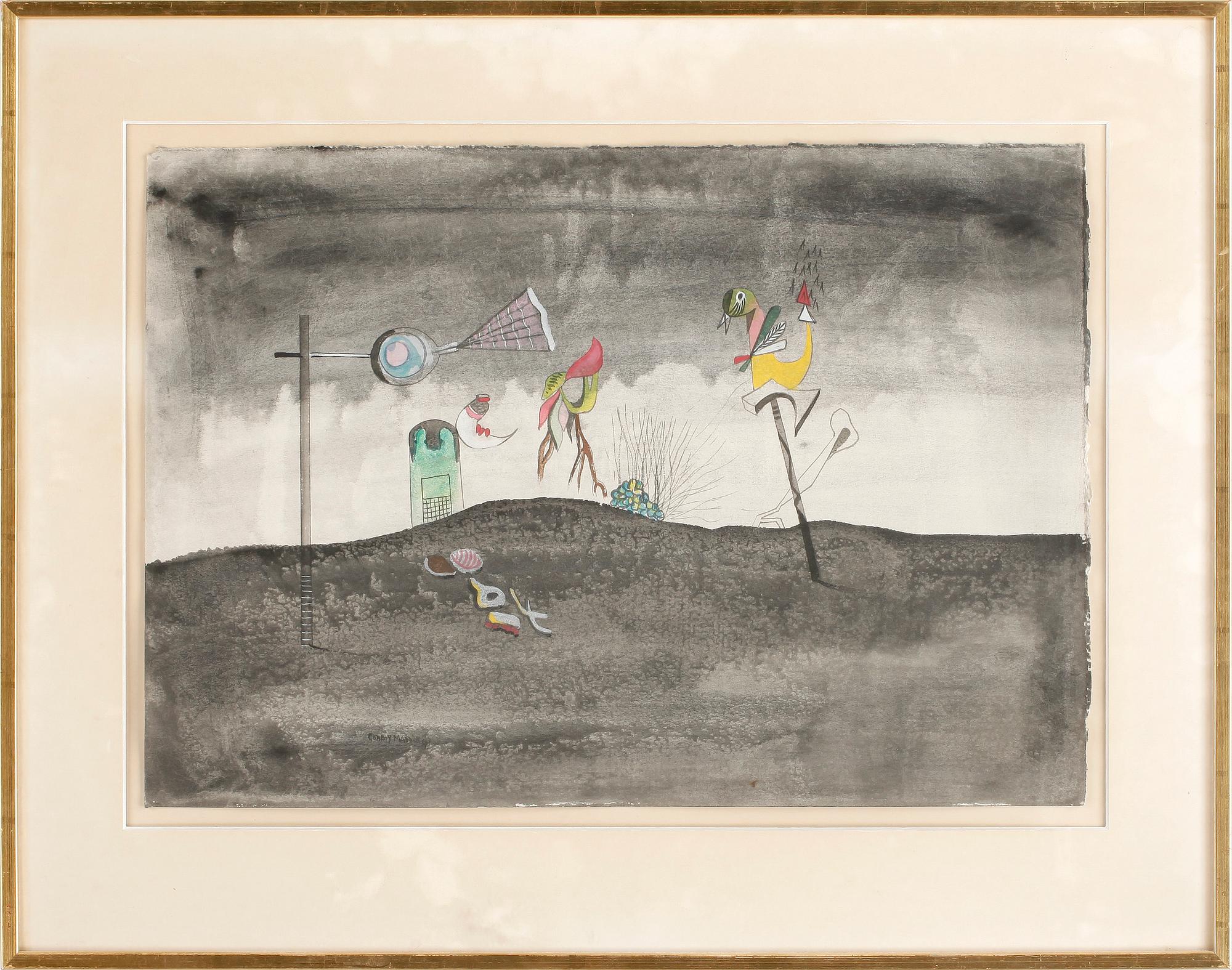 CONROY MADDOX, gouache. Signerad o daterad 1947.