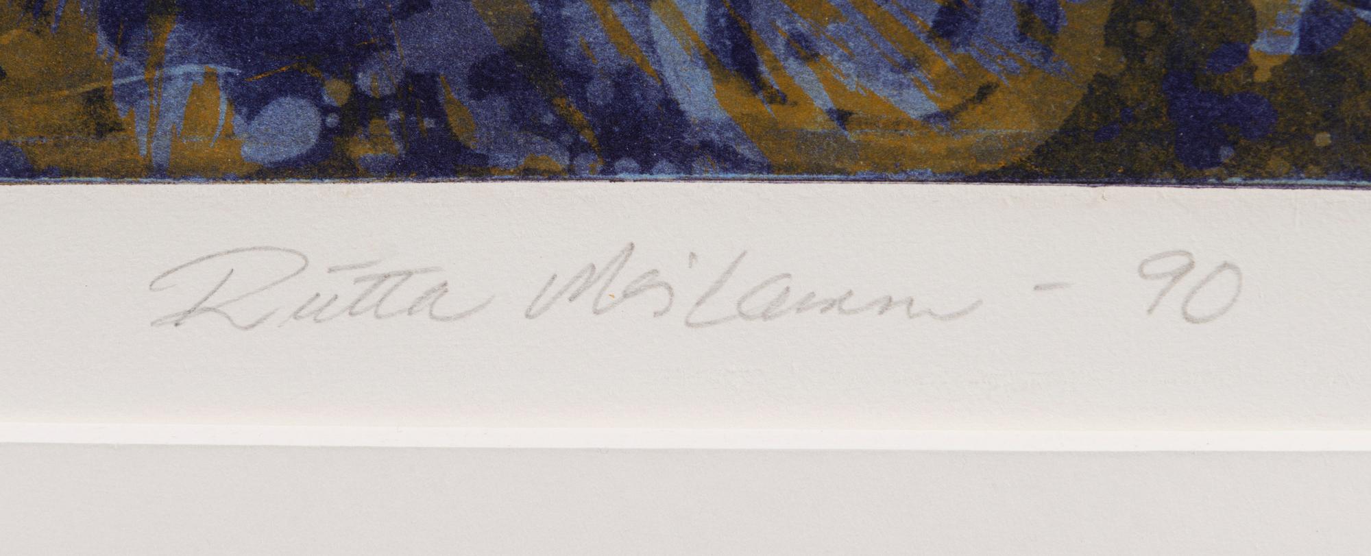 RIITTA MOILANEN, etsaus, akvatinta, signeerattu ja päivätty -90, numeroitu 6/50.