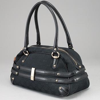 GUCCI, 'GG Canvas Horsebit Wave Handbag'.