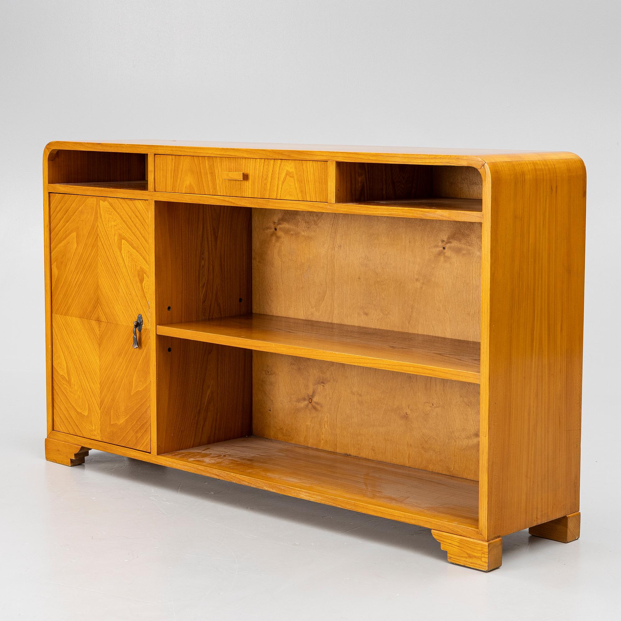 A bookcase with cabinet, Sweden, 1930s/40s.