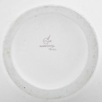 SKÅL, stengods, "Veckla", Stig Lindberg, Gustavsberg.