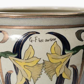 Outer covers, a pair, porcelain, G Fieravino, Italy, late 20th century.
