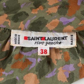 YVES SAINT LAURENT, knytblus, storlek 38.