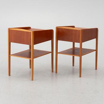 Bedside tables, a pair, second half of the 20th century.
