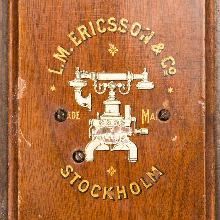 VÄGGTELEFON, L. M. Ericsson, Stockholm, 1900-talets början.