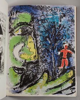 MARC CHAGALL, Bok (4 vol) med 28 litografier (inkl omslag) varav 21 i färg, textsid (franska), 1960 - 1974.