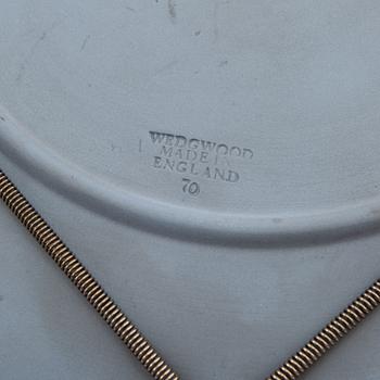 A collection of boxes, plates, etc. 8 dlrs, mostly Wedgwood England 20th century jasperware.