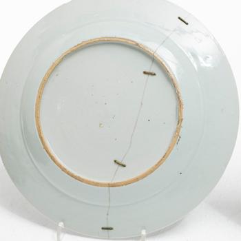 Eleven blue and white porcelain plates, China, Qing dynasty 18th century.