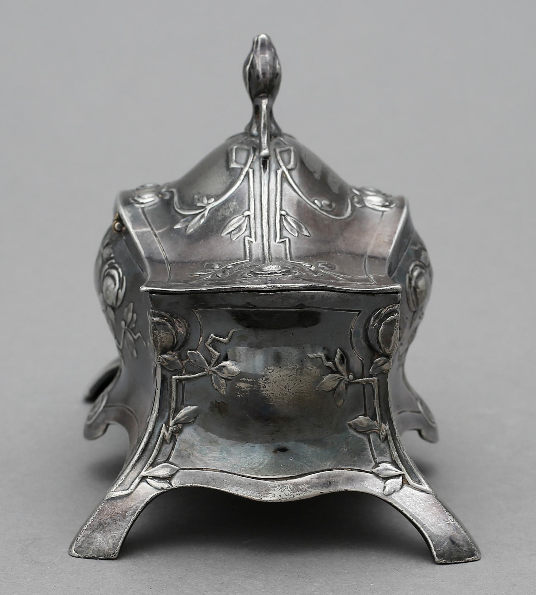 SKRIN, nysilver, Wurttembergische Metallwarenfabrik, WMF, jugend, tidigt 1900-tal.
