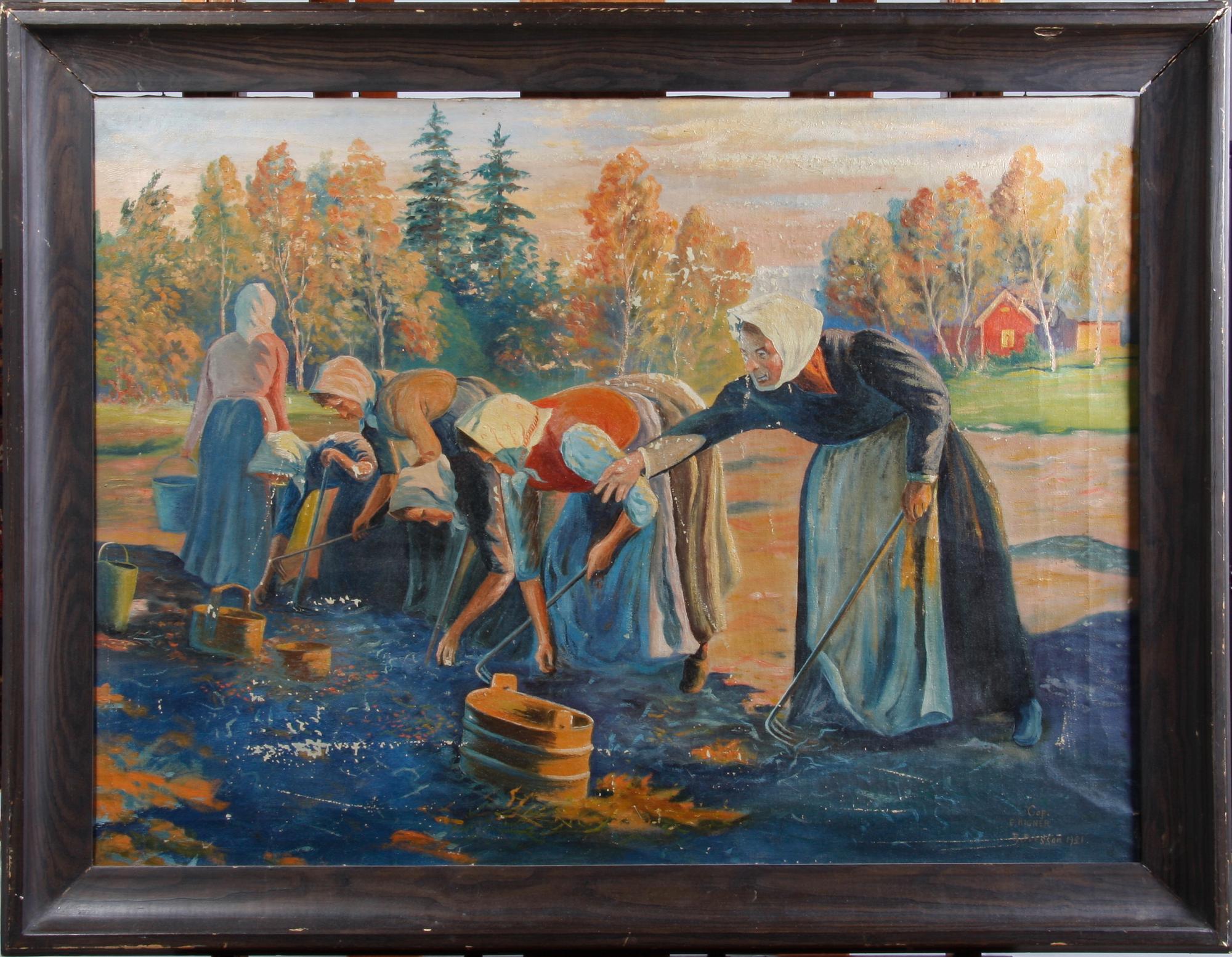 OKÄND KONSTNÄR, olja på duk, 1900-tal. Sign o dat. 1921.