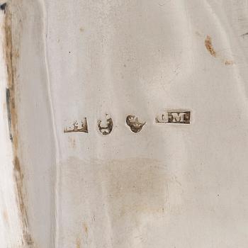 A silver centerpiece bowl, neo-Rococo, Gustav Möllenborg, Stockholm 1848.