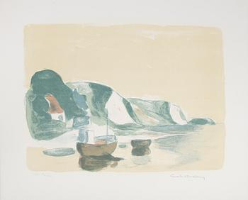 GUSTAV RUDBERG, mapp, 10 färglitografier, Konstfrämjandet, Stockholm 1968, signerade.