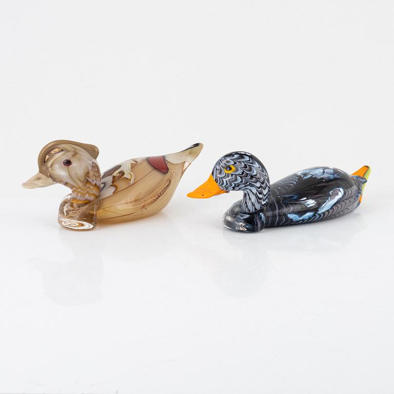 Christopher Ramsey, a set of two glass sculptures. Signed and dated 2010.