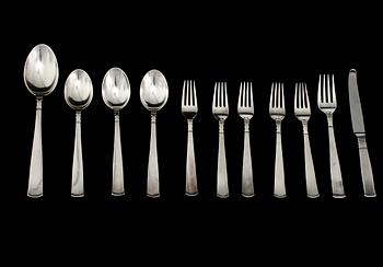 BESTICK, 22 st,  silver, "Rosenholm", GAB, Sverige, 1900-tal. Vikt 450g.