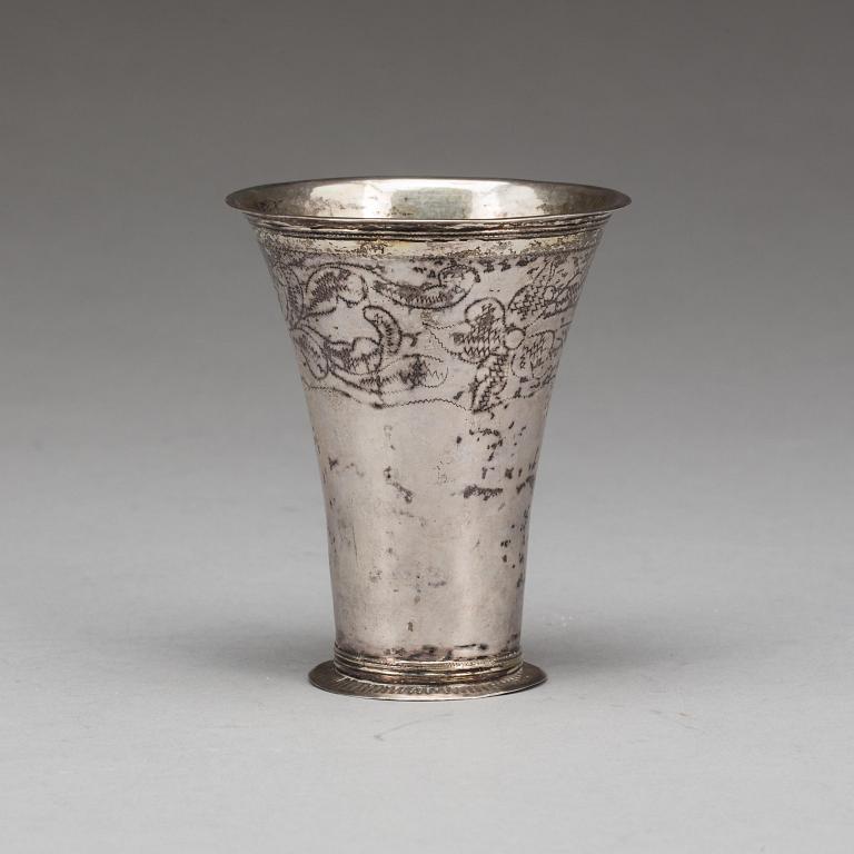 BÄGARE, silver, Carl Fredrik Seseman, Arboga 1790. Ca. 68 g.