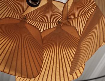 Ingo Maurer, an 'Uchiwa' ceiling light, for M Design, probably 1970s.