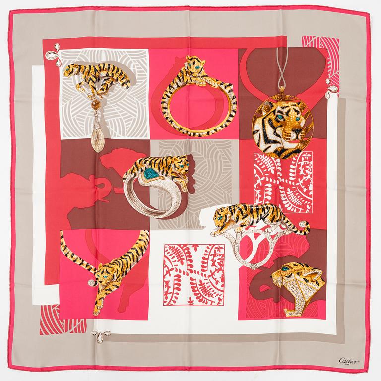 Cartier, a twill silk scarf.
