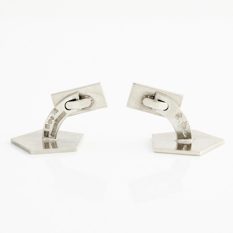 Wiwen Nilsson, manschettknappar, ett par, Lund, sterling silver, förgyllda.
