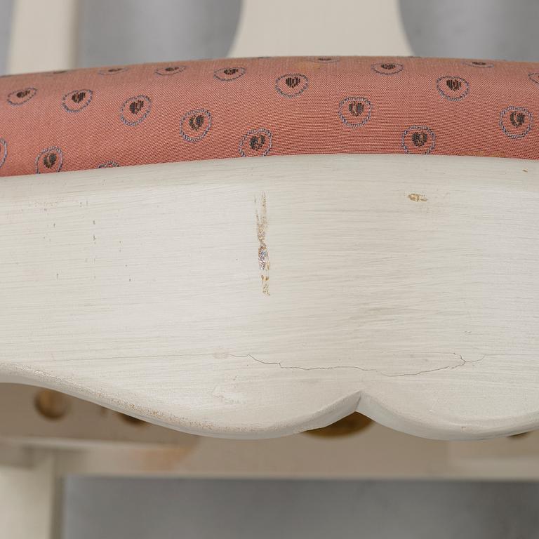 A Rococo style dining table and twelve chairs, KA Roos, Helsingborg, modern production.