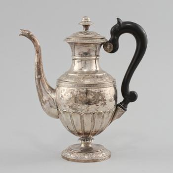 KAFFEKANNA, silver, Johan Carlsson, Norrköping, 1840.
