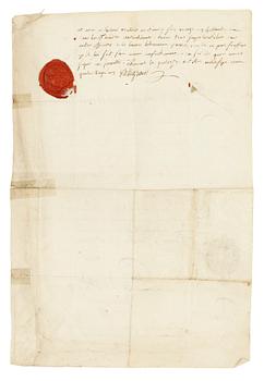 A letter signed and dated by Louis XVI, Versailles 1781.