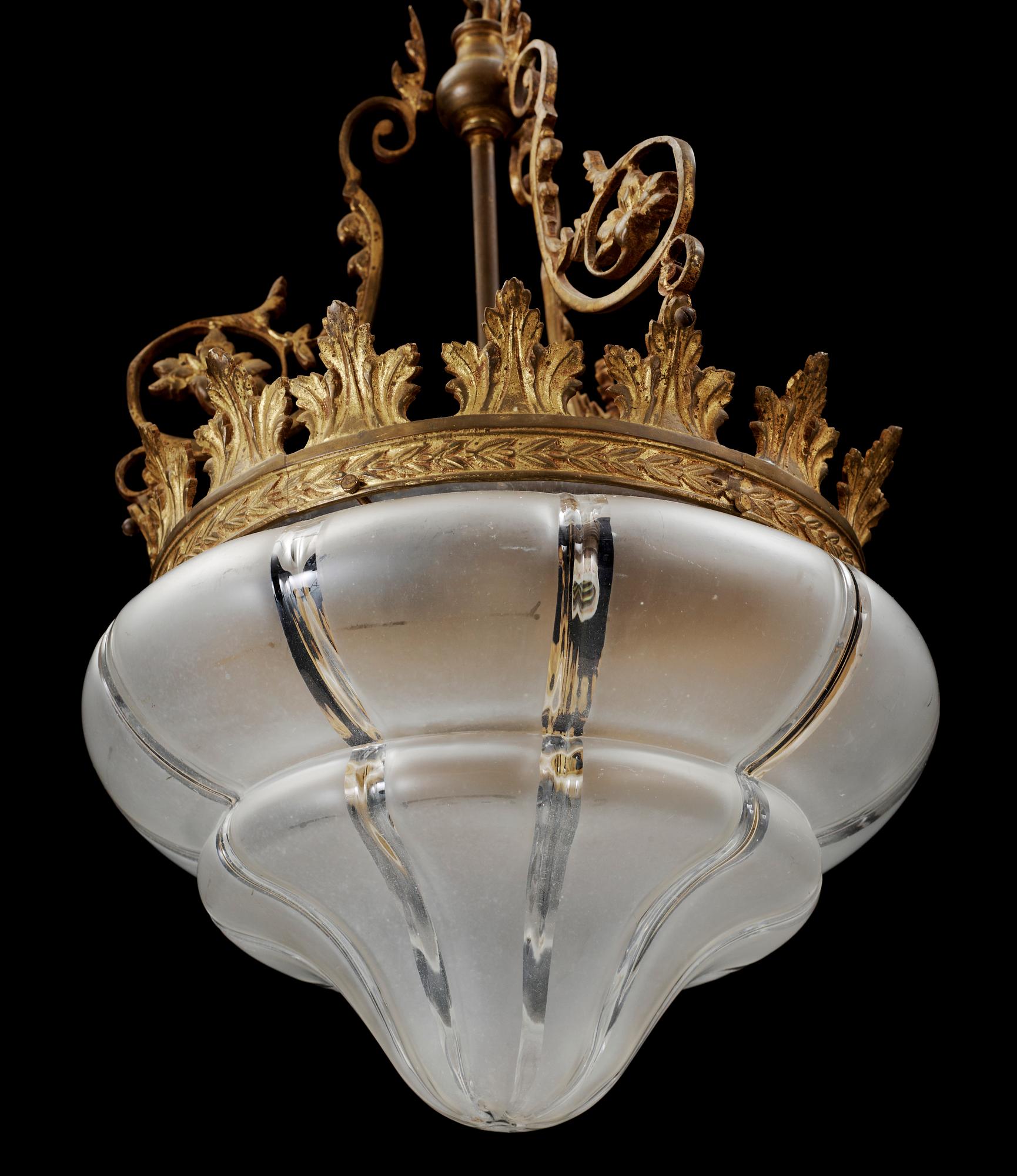 TAKAMPEL, mässing, nyrenässans 1800/1900-tal. H ca 48.