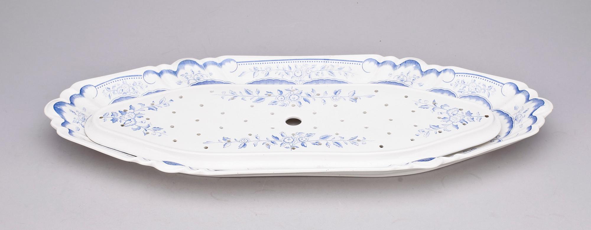 SERVIS, flintgods, 89 delar, "Rococo", Gustavsberg, 1800-talets slut.