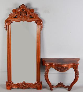 SPEGEL MED KONSOLBORD, 1900-talets första hälft.