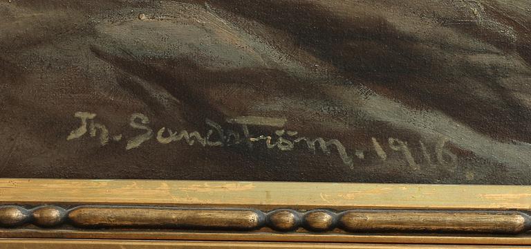 JOHAN OSSIAN-ANDERSSON, sign "Th Sandström", olja på duk, sign o dat 1916.