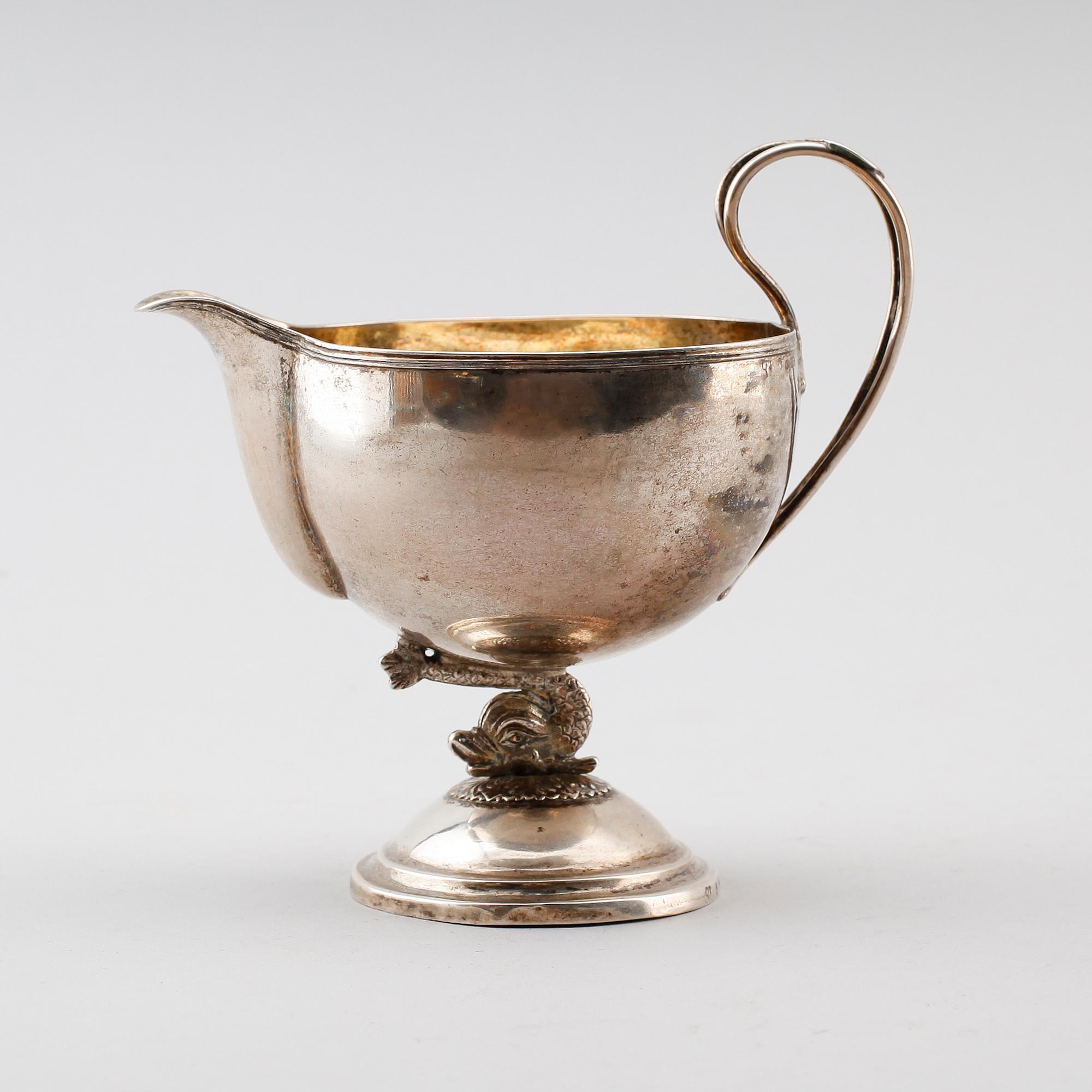 KANNA, silver, Olof H Bergström, Uppsala 1822. Vikt ca 158 gram.