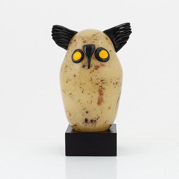 Sigurd Persson, a glass sculpture of an owl, Transjö, Sweden, signed and dated 1994.