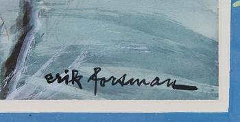 ERIK FORSMAN, gouache, sign.