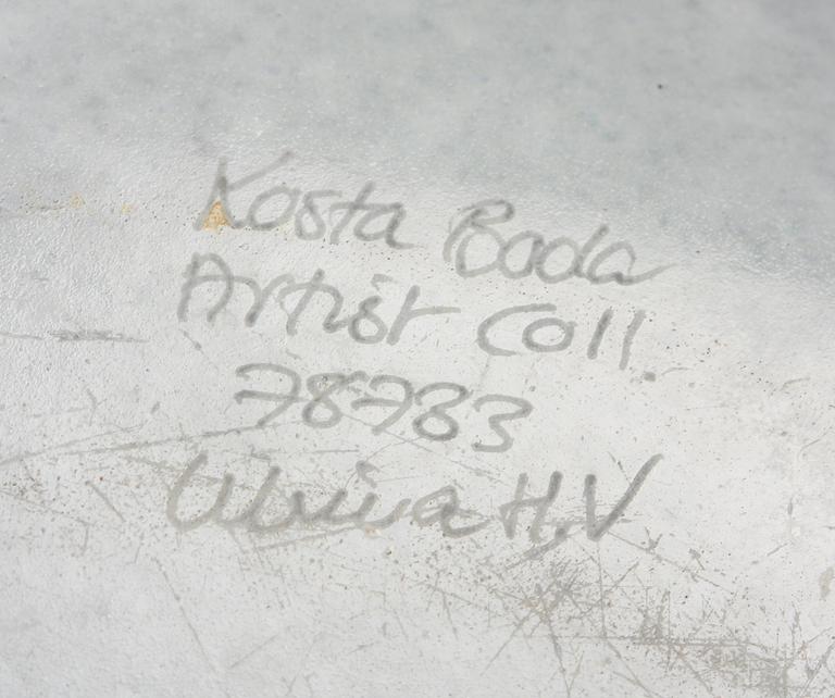 SKÅL, glas, Ulrica Hydman Vallien, Kosta Boda. Sign.