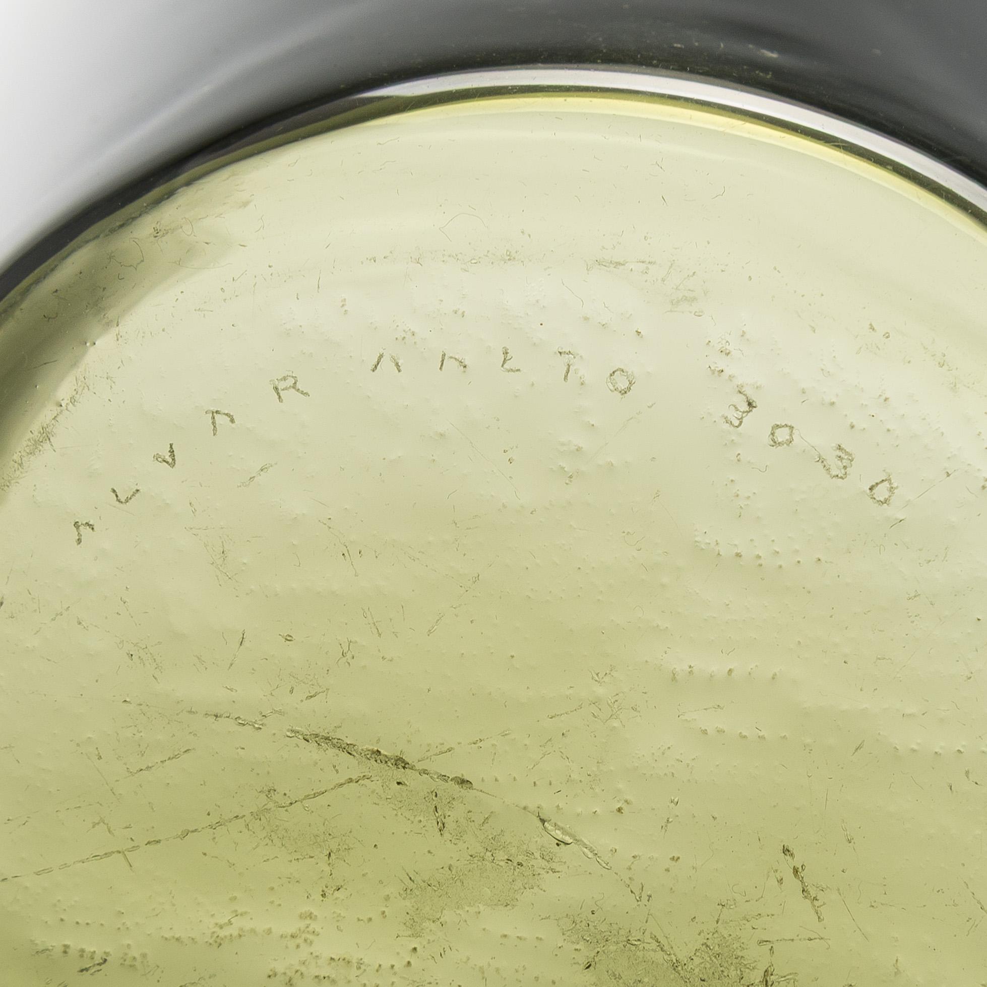 Alvar Aalto, a 1950s glass vase, model 3030, signed Alvar Aalto 3030.