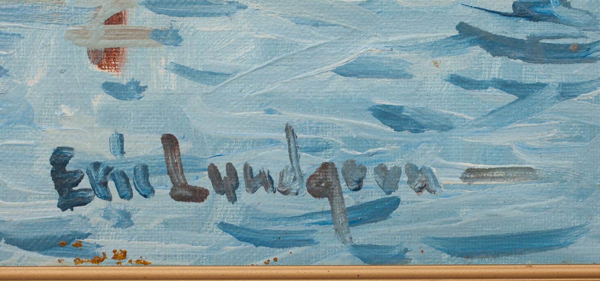 ERIC LUNDGREN, olja på duk, signerad.
