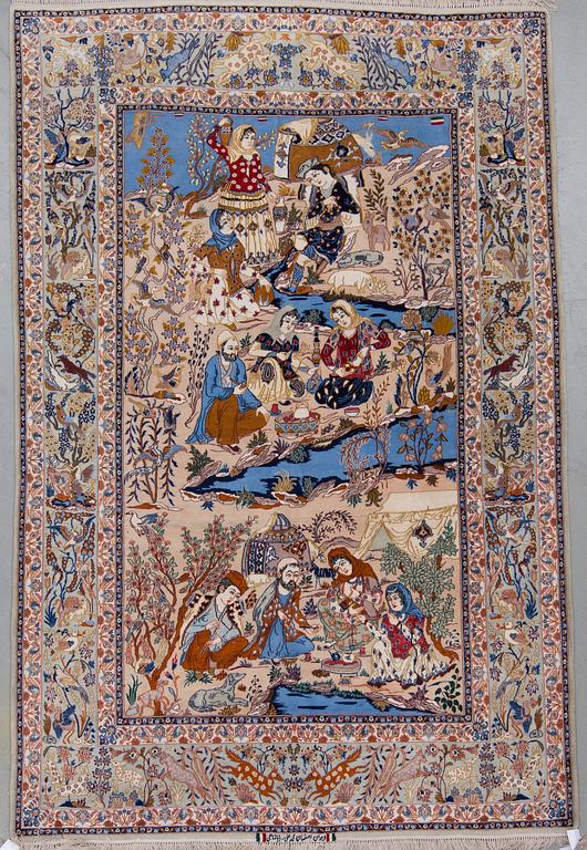 MATTA, möjligen Keshan, figural, old. Ca 240x155 cm.