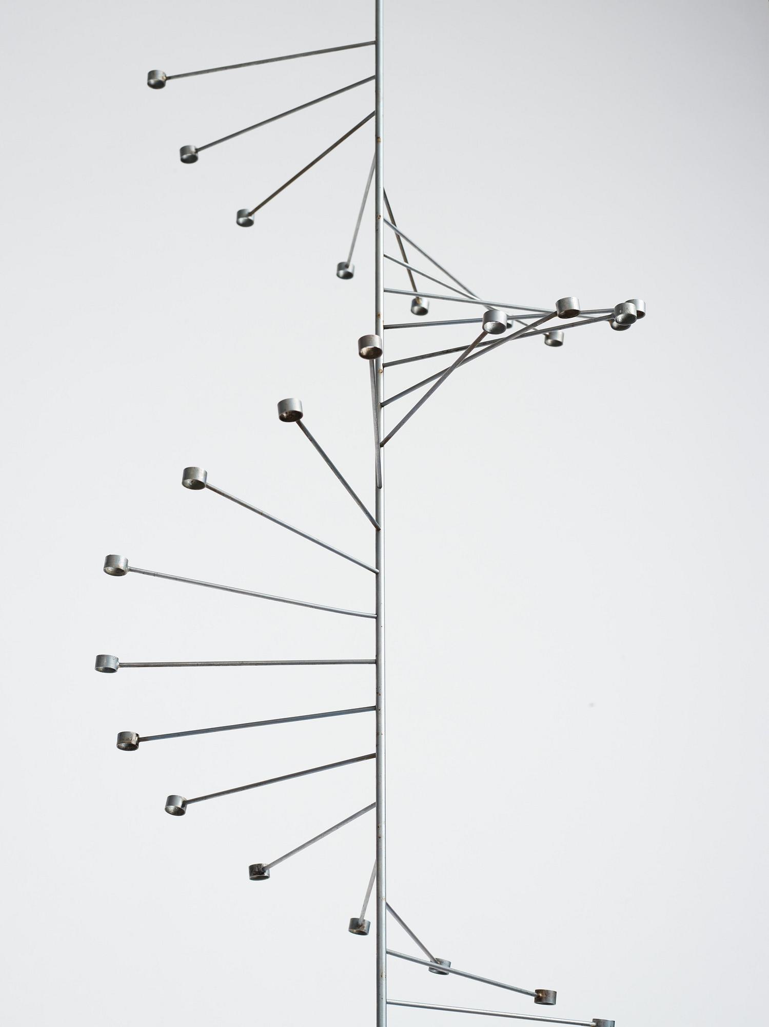 Poul Kjaerholm, a "PK 101" chandelier for E Kold Christensen, Denmark post 1956.