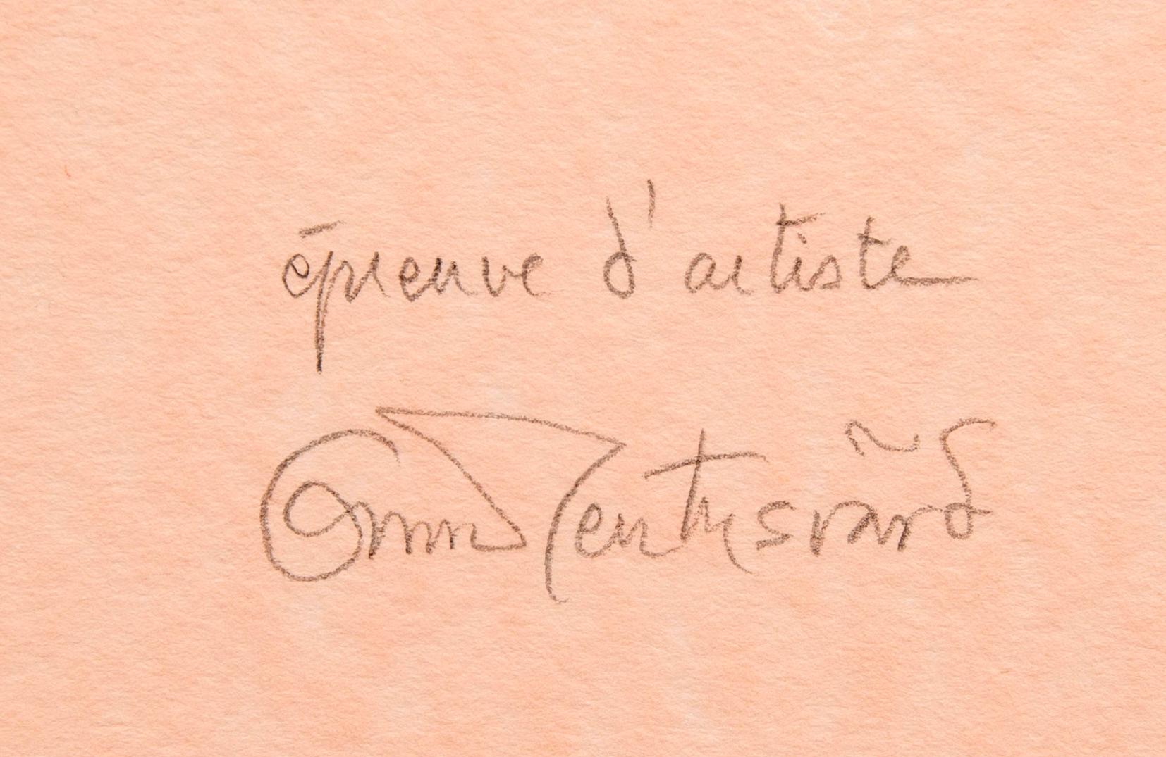 Oscar Reutersvärd, färglitografier fyra st, signerade 46/120 samt EA.