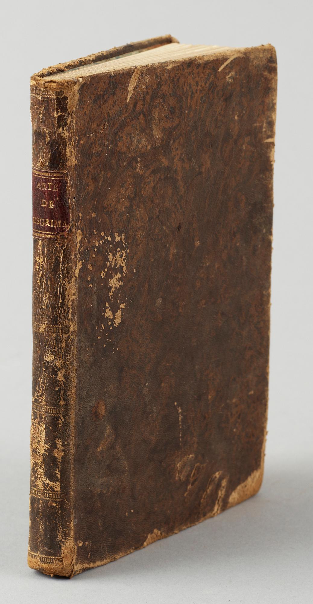 BOK, "Principios universales y reglas generales de la verdadera destreza del espadin" av Manuel A de Brea, Madrid 1805.