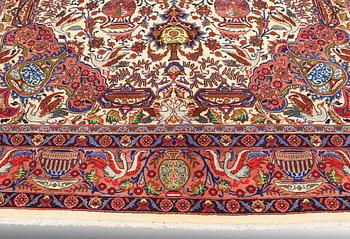 A CARPET Figural Kashmar, around 390 x 295 cm.