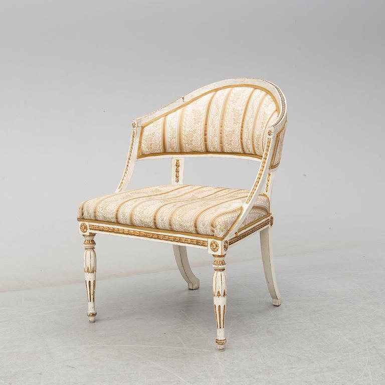 A late 19th century easy chair.