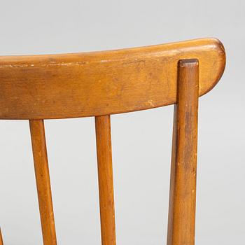 Nordiska Kompaniet, chairs, 4 pcs, Swedish Modern, 1947.