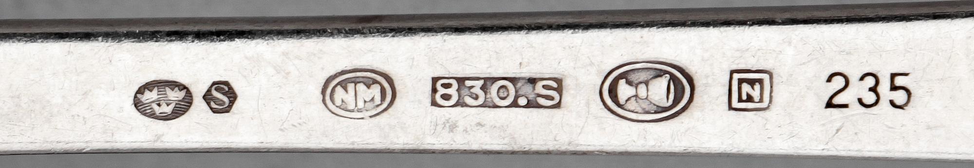 PARTI SILVER, ca 20 delar, mestadels 1900-tal. Bl a Georg Jensen, Danmark. Tot ca 450 g.