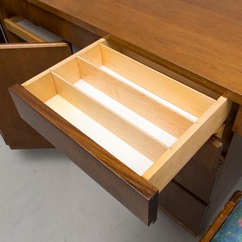 A 1960s sideboard and a stool, for Paul Boman, Finland.