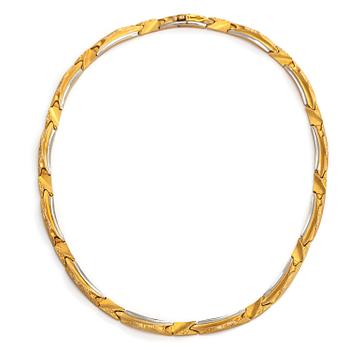 Björn Weckström, a 14K gold and platinum necklace 'Narda' for  Lapponia 1990.