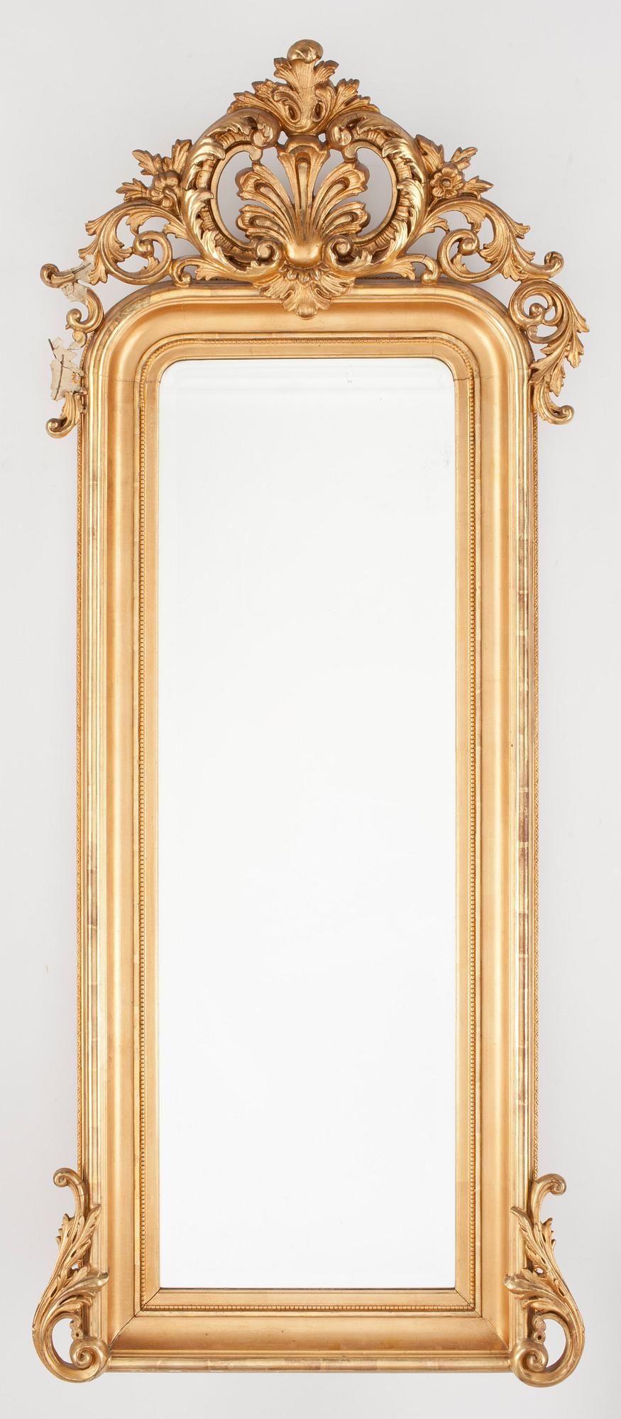 SPEGEL MED KONSOLBORD, nyrokoko, sent 1800-tal.