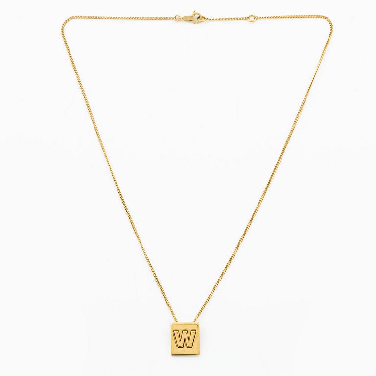 Céline, necklace/collier, "W".