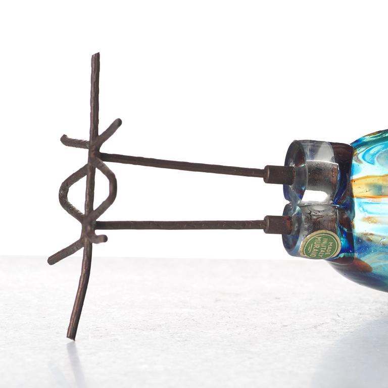 Alessandro Pianon, a "Pulcino" glass bird, Vistosi, Murano, Italy 1960's.