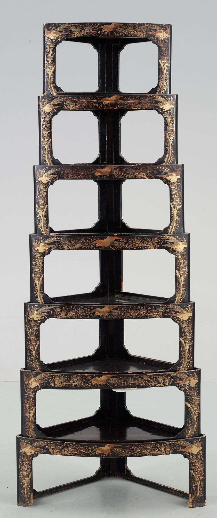 SATSBORD, lackarbete, Kina. 1800-tal.